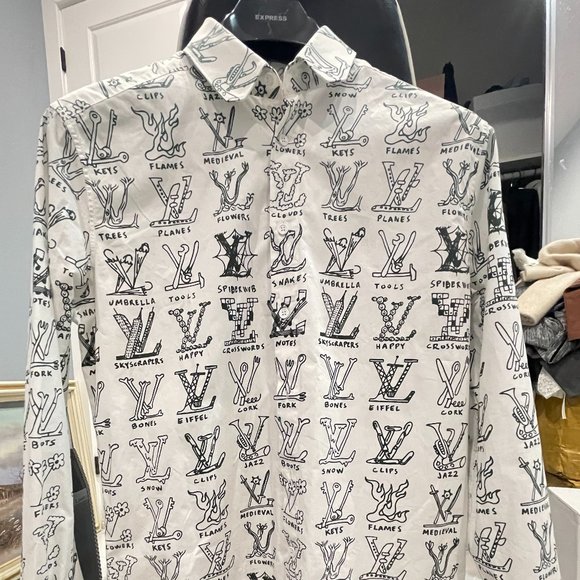 Louis Vuitton long sleeve shirt with LV pattern (size S) - Picture 1 of 16